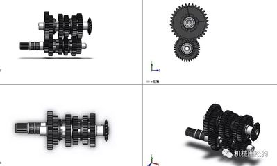 【差減變速器】經(jīng)典125 6速變速箱齒輪結(jié)構(gòu)模型3D圖紙 Solidworks設(shè)計(jì)