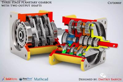 【差減變速器】三級行星齒輪減速器三維建模圖紙 solidworks設(shè)計 附STEP x_t格式